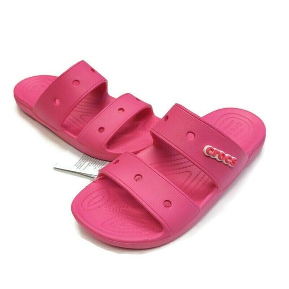 Crocs Classic Sandal Slip On Comfort Shoes Electric Pink Womens Size 9 Mens 7 - Picture 4 of 8
